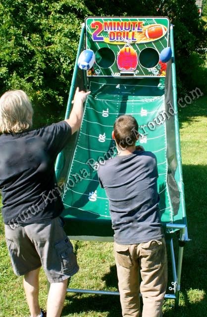 Electronic Football throwing game rental Phoenix